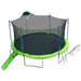 16FT Trampoline with Slide , Outdoor Trampoline for Kids and Adults with Enclosure Net and Ladder,football goal,backboard - DTYStore