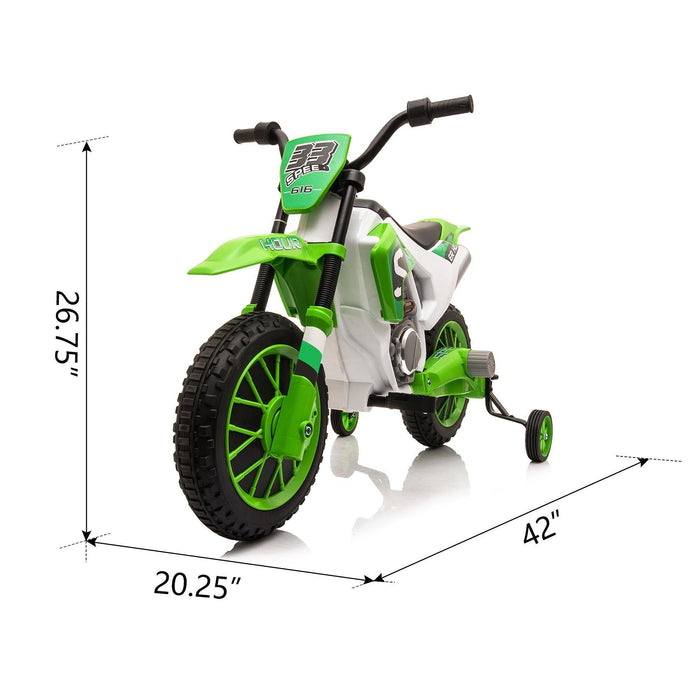 12V Kids Ride on Toy Motorcycle, Electric Motor Toy Bike with Training Wheels for Kids 3 - 6