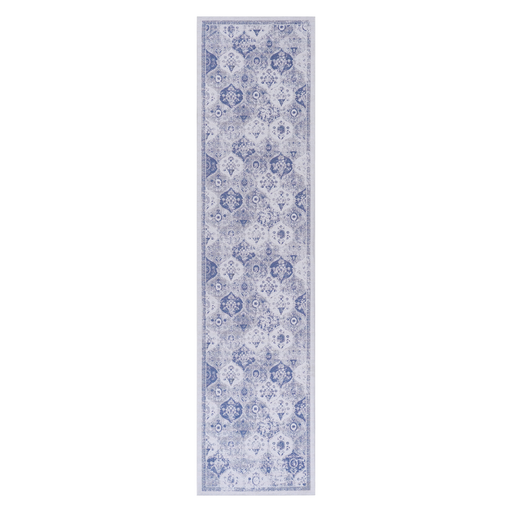 DTY Signature 2'6''x10' Blue Runner, Washable Rug, Low-Pile, Non-Slip, Non-Shedding, Foldable, Kid & Pet Friendly - Area Rugs for living room, bedroom, kitchen, dining room rug (Blue, 2'6''x10') - DTYStore