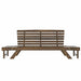 Outdoor Adjustable Patio Wooden Daybed Sofa Chaise Lounge with Cushions for Small Places