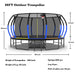 16FT Trampoline with EnclosureRecreational Trampolines with Ladder and AntiRust Coating, ASTM Approval Outdoor Trampoline for Kids - DTYStore