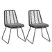 DEJA CHAIR,2PCS with 2 Cushions,Gray - DTYStore