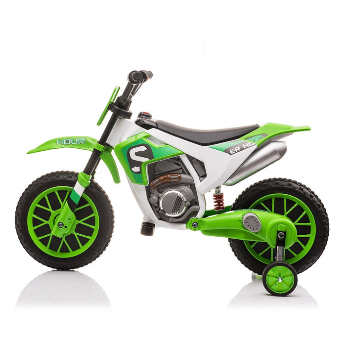 12V Kids Ride on Toy Motorcycle, Electric Motor Toy Bike with Training Wheels for Kids 3 - 6