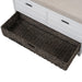 TREXM Storage Bench with Removable Basket and 2 Drawers, Fully Assembled Shoe Bench with Removable Cushion (White)