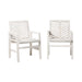 Modern Chevron Patio Chairs, Set of 2 - White Wash - DTYStore