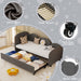 Twin Size Twin Size Bed frames With An Another Bed frame, Velvet Upholstered Daybed, Modern Sofa Bed Daybed Frame for Bedroom Living Room, Suitable for Living Room, Kids Room, Bedroom (Ddry Gray) - DTYStore