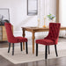 Classic Velvet Dining Chairs, High-end Tufted Solid Wood Contemporary Velvet Upholstered Dining Chair with Wood Legs Nailhead, SET OF 2,Burgundy, Wine Red