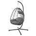 Egg Chair with Stand Indoor Outdoor Swing Chair Patio Wicker Hanging Egg Chair Hanging Basket Chair with Stand for Bedroom Living Room Balcony - DTYStore