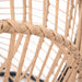 Outdoor Indoor Swing Egg Chair Natural color wicker with beige cushion - DTYStore