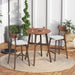 Wooden Bar Chairs Set of 2, Modern Soft Upholstered Kitchen Island Chairs, Counter Height Stool with Backrest,Wooden Frame Chairs with Footrest for Pub,Living Room,Restaurant,Walnut - DTYStore