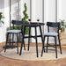 Wooden Bar Chairs Set of 2, Modern Soft Upholstered Kitchen Island Chairs, Counter Height Stool with Backrest,Wooden Frame Chairs with Footrest for Pub,Living Room,Restaurant,Black - DTYStore