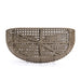 Brown Wicker Hanging Double-Seat Swing Chair with Stand w/Beige Cushion - DTYStore