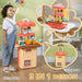 3 in 1 Kids Kitchen Playset, Foldable Play Kitchen Set Converted into Travel Luggage, 36Pcs Play Kitchen Accessories, Pretend Play Toys for Toddlers 3-6 Years Old, Multicolor