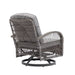 3 Pieces Outdoor Swivel Rocker Patio Chairs, 360 Degree Rocking Patio Conversation Set with Thickened Cushions and Glass Coffee Table for Backyard, Grey - DTYStore