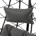 2 Persons Egg Chair with Stand Indoor Outdoor Swing Chair Patio Wicker Hanging Egg Chair Hanging Basket Chair with Stand for Bedroom Living Room Balcony - DTYStore