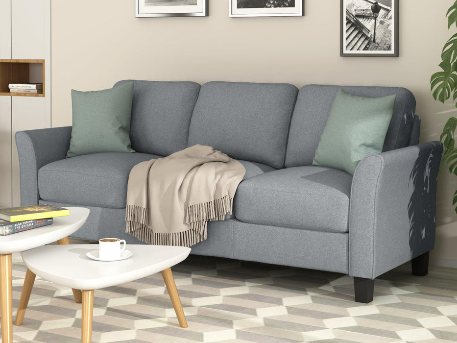 Living Room Furniture Loveseat Sofa and 3-seat sofa (Gray)