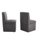 360 Degree Swivel Upholstered Dining Chairs Set of 2 Swivel Dining Room Chairs Kitchen Chairs Casters & Storage Comfy Modern Rolling Chair for Living Room Fabric Armless Chair - DTYStore