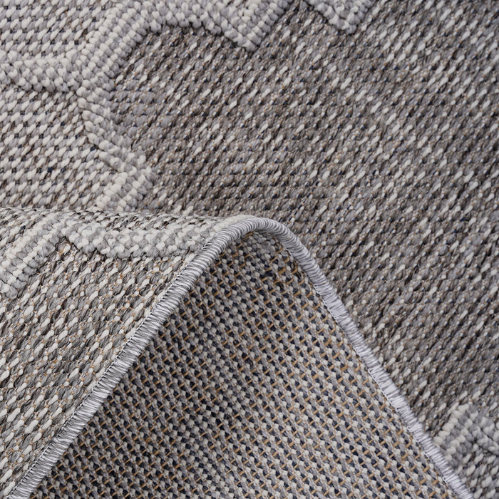 DTY Signature Collection 5X7 White/Grey /Trellis Indoor/Outdoor Area Rug - DTYStore