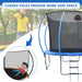 10FT Trampoline with Enclosure - Recreational Trampolines with Ladder and Anti Rust Coating, Pumpkin-shaped Trampoline with Slide and Basket Board, ASTM Approval Outdoor Trampoline for Kids - DTYStore