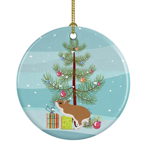 White Legged Hamster Merry Christmas Ceramic Ornament Christmas Tree Hanging Decorations for Home Christmas Holiday, Party, Gift, 3 in, Multicolor - DTYStore