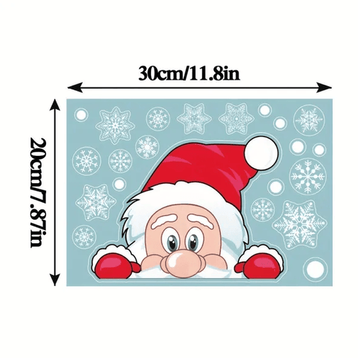 4 Sheets Christmas Window Clings Snowflake Snowman Moose Elk Pattern Window Decals Reusable Static Stickers For Christmas Holiday Birthday Home Decoration - DTYStore