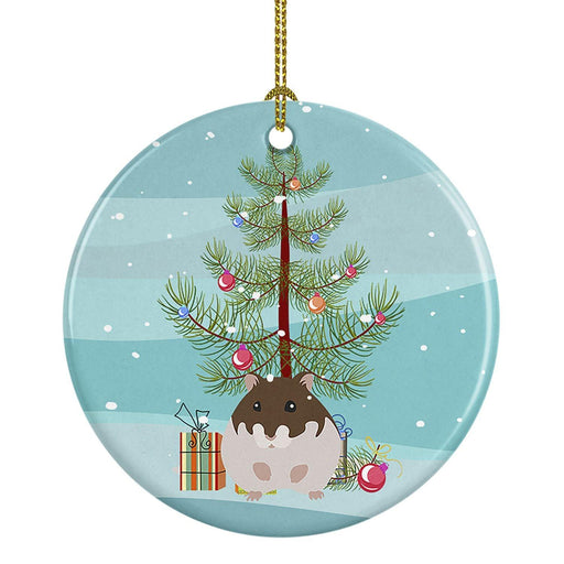 Dzungarian Hamster Merry Christmas Ceramic Ornament Christmas Tree Hanging Decorations for Home Christmas Holiday, Party, Gift, 3 in, Multicolor - DTYStore