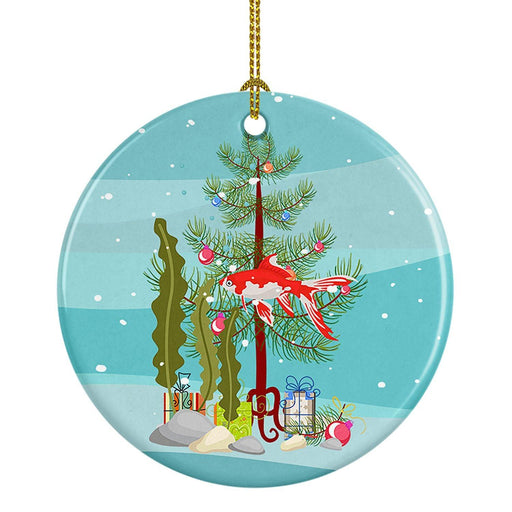 Comet Goldfish Merry Christmas Ceramic Ornament Christmas Tree Hanging Decorations for Home Christmas Holiday, Party, Gift, 3 in, Multicolor - DTYStore