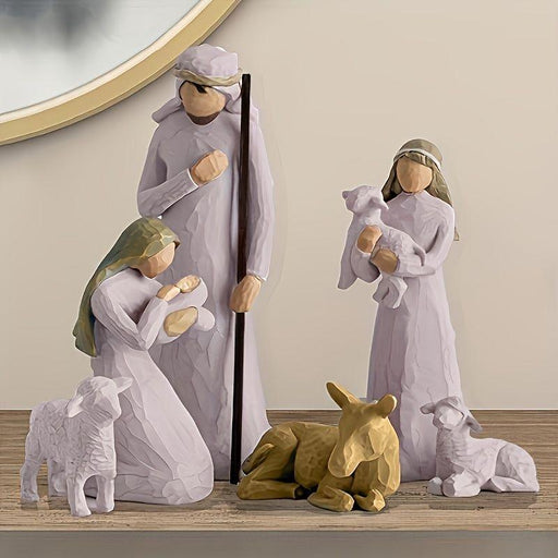 1pc, Nativity Figurine, Nativity Sculpted, Hand-Painted Nativity Figures, Holiday Decor, Christmas Decor, Wedding Decor, Holiday Gift, Christmas Gift, Wedding Gift - DTYStore