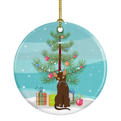 NEW Suphalak Cat Christmas Ceramic Ornament Christmas Tree Hanging Decorations for Home Christmas Holiday, Party, Gift, 3 in, Multicolor - DTYStore