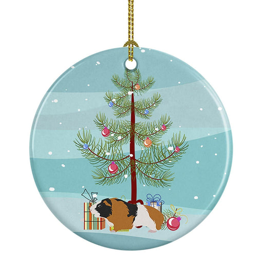 Rex Guinea Pig Merry Christmas Ceramic Ornament Christmas Tree Hanging Decorations for Home Christmas Holiday, Party, Gift, 3 in, Multicolor - DTYStore