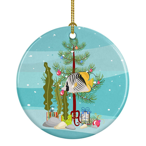 NEW Butterfly Fish Merry Christmas Ceramic Ornament Christmas Tree Hanging Decorations for Home Christmas Holiday, Party, Gift, 3 in, Multicolor - DTYStore