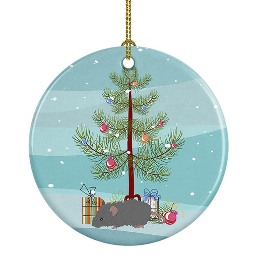 Australian Long Coated Mouse Merry Christmas Ceramic Ornament Christmas Tree Hanging Decorations for Home Christmas Holiday, Party, Gift, 3 in, Multicolor - DTYStore