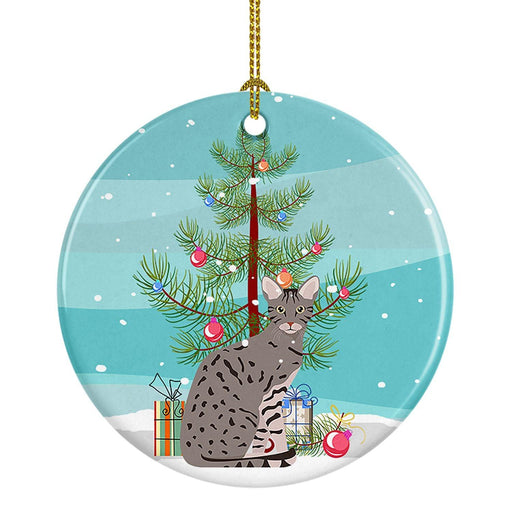 NEW Ocicat Cat Christmas Ceramic Ornament Christmas Tree Hanging Decorations for Home Christmas Holiday, Party, Gift, 3 in, Multicolor - DTYStore