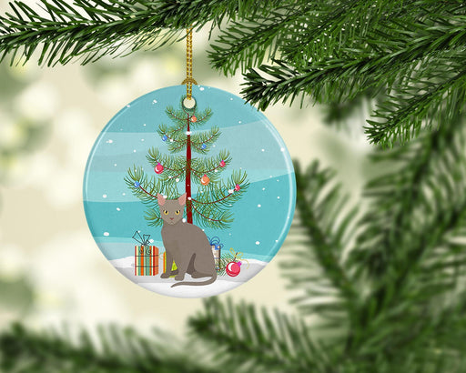 NEW Malayan Cat Christmas Ceramic Ornament Christmas Tree Hanging Decorations for Home Christmas Holiday, Party, Gift, 3 in, Multicolor - DTYStore