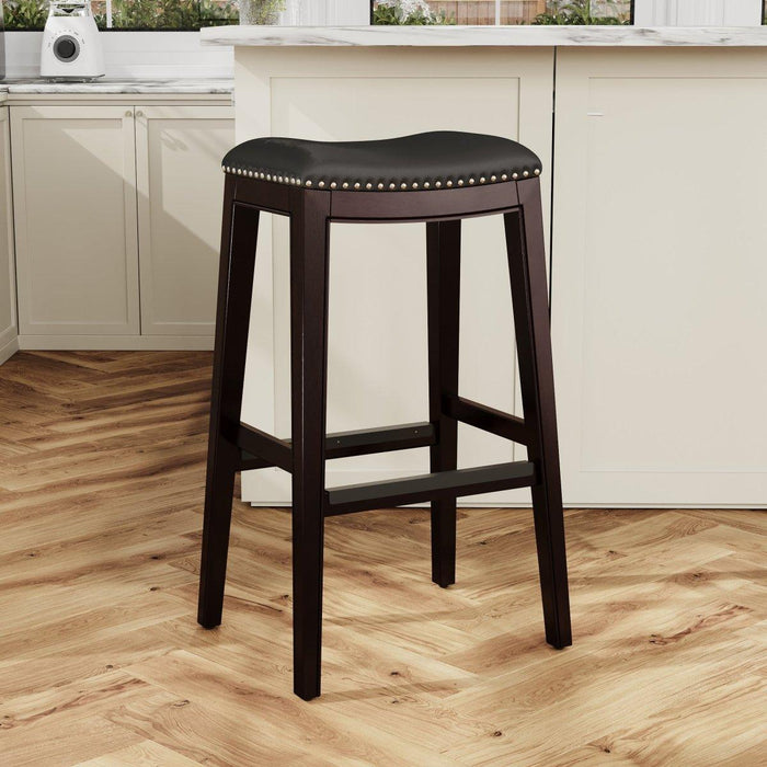 Durango Bonded Leather Saddle Stool, 24" Counter Stool or 30" Bar Stool