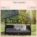 Wicker Dog House Outdoor with Canopy, Rattan Dog Bed with Water-resistant Cushion, for Small and Medium Dogs, Gray - DTYStore
