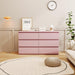 Pink Large 6 drawers chest of drawer dressers table