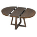 5-Piece Retro Functional Dining Set, Round Table with 16"W Leaf and 4 Upholstered Chairs