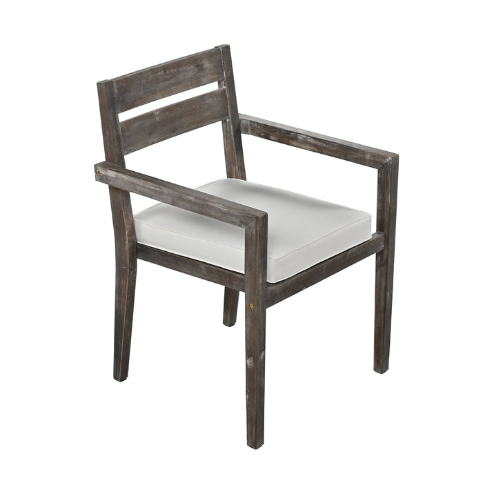 U_Style Acacia Wood Outdoor Dining Table And Chairs Suitable For Patio, Balcony Or Backyard - DTYStore