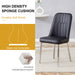 2 modern dining chairs, smooth PU leather backrest and silver-toned metal legs for a comfortable home experience for kitchens, bedrooms and offices. - DTYStore