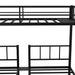 Twin over Twin & Twin Bunk Beds for 3, Twin XL over Twin & Twin Bunk Bed Metal Triple Bunk Bed, Black