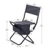 Set of 3, Folding Outdoor Table and Chairs Set for Indoor, Outdoor Camping, Picnics, Beach,Backyard, BBQ, Party, Patio, Black/Gray - DTYStore
