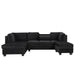 104.5" Reversible Sectional Sofa Space Saving with Storage Ottoman Rivet Ornament L-shape Couch for Small or Large Space Dorm Apartment