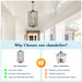 8-Light Lantern Tired Farmhouse Ceiling Hanging Light Black Chandelier Metal Modern Pendant Light Fixtures for Kitchen Island Dining Room Living Room Foyer Entryway(E12 Bulbs Not Included)