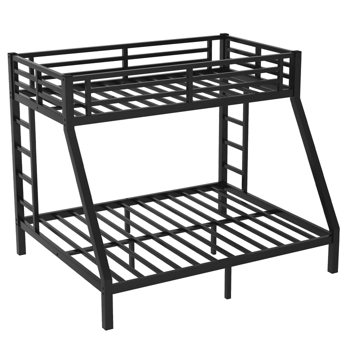 Metal Twin XL over Queen Bunk Bed for Teens and Adults,Space-Saving/Noise Reduced/No Box Spring Needed, Old SKU W1307S00045 - DTYStore