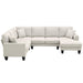 Modern U Shape Sectional Sofa Set with 3 Pillows for Living Room, Apartment, Office