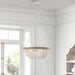 Bohemian style Wood Beaded Chandelier Oak White - DTYStore