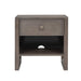 Wooden Nightstand with a Drawer and an Open Storage,End Table for Bedroom,Anitque Gray