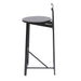 27''H Barstool Set of 3 Wooden Round Bar Stools with Footrest Modern Kitchen Chairs for Counter (Black & Black) - DTYStore