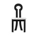 Vintage Rubber Solid Wood Dining Chair, Sheep Plush Dining Chair, Armless Dining Chair, Suitable For Small Home Dressing Room Model Room, Black(Set Of 2) - DTYStore